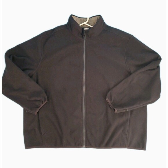 Mens Xxl Soft Shell Jacket Navy Blue Lands End OEKO TEX Outdoor Full Zip - Picture 2 of 14